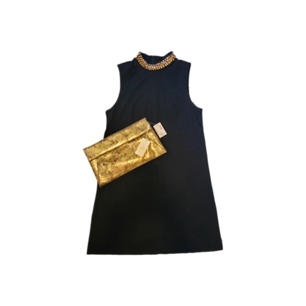 H&M A Line Shealth LBD with Embellished Jewel Neckline